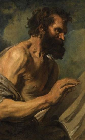 Anthony Van Dyck Study of a Bearded Man with Hands Raised China oil painting art